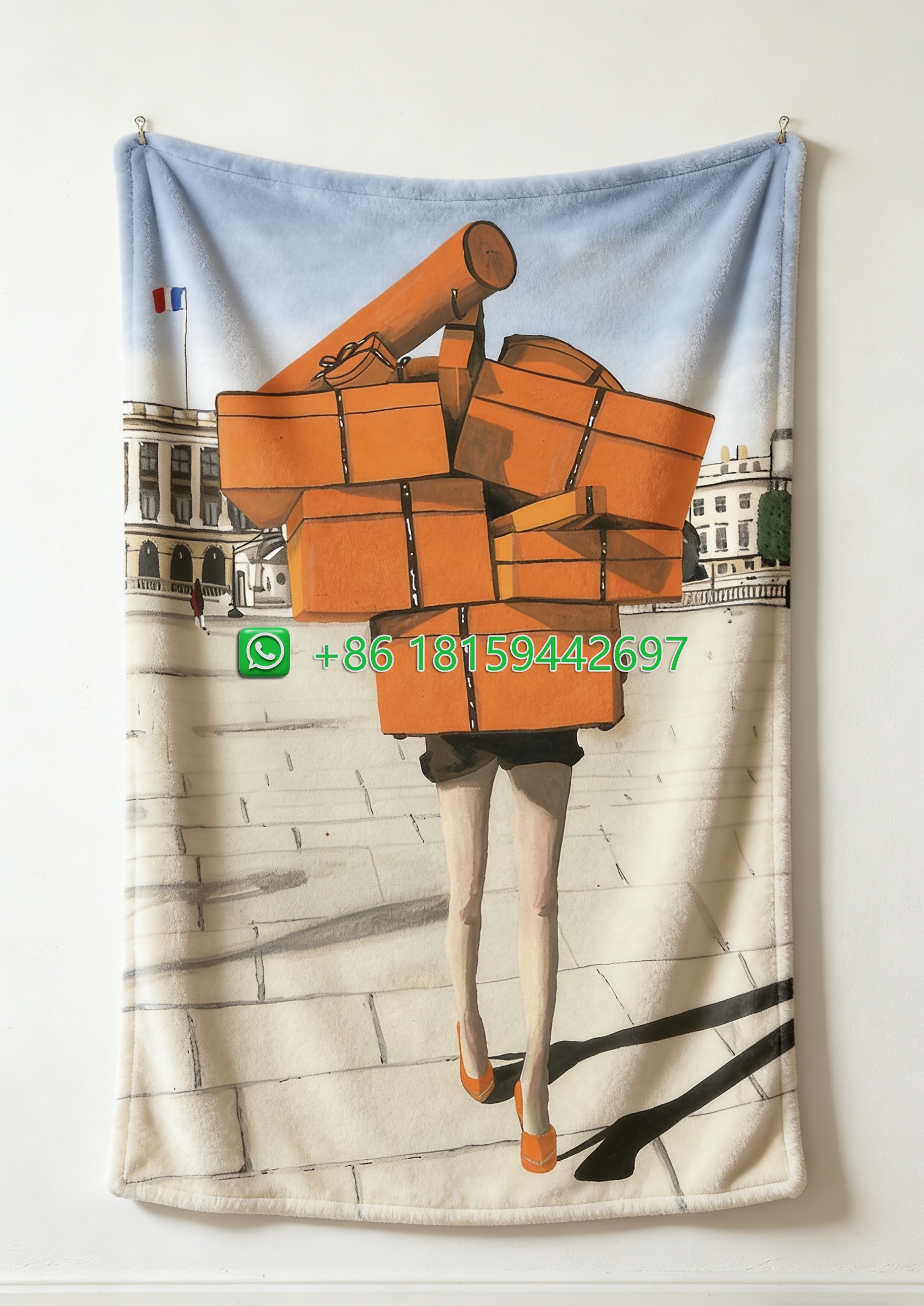 Hermes Throw Blankets